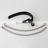 Hot Brass Cool Black Flat Curve Faucet Mixed Water Tap Hotel thumbnail-6