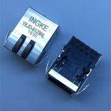 ARJC02-111008B YKJD-8129NL 1 Port 100 Base-T Through Hole Tab Down RJ45Network Port Connector thumbnail-1