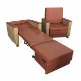 AG-AC012 Luxurious Hospital Reclining Sleeping Accompany Chair With Pu Casters thumbnail-1