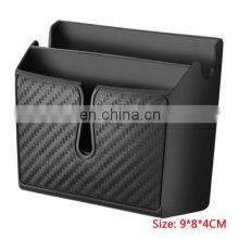 Black Plastic Car Storage Box Phone Holder Multifunction Mobile Phone Storage Box Charging Hole Organizer thumbnail-4