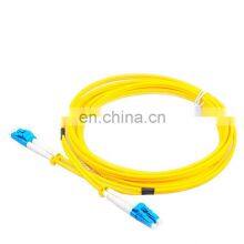 FTTH 30meter 50meter 2.0mm PVC LSZH Diameter LC/ UPC - LC/UPC Singe Mode PVC LSZH Jacket Duplex Fiber Optic Patch Cord