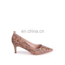 Snake Fancy Color Heel Handmade Design Ankle Wrap Pointed Toe Heels Ladies Sandals Shoes thumbnail-1