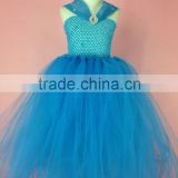 Dreamful pure blue braces dress for party and carnival
