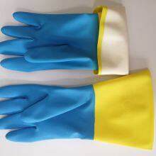 Bicolor Neoprene and Latex Industrial Work Gloves thumbnail-4