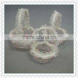 Hexagonal Handmade Decorative Wire Basket With Lace thumbnail-1