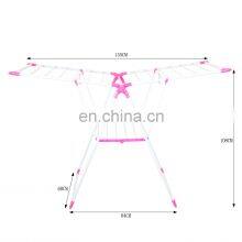 Indoor Outdoor Laundry Rack Foldable Cloth Dryer Stand Iron Spray Paint Clothes Drying Rack thumbnail-2