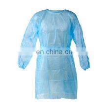 OEM Disposable Isolation Gown With Back Tie Anti-static Blue PP Gown For Hospital