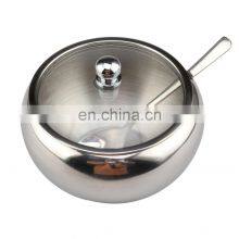 Affordable Container Silver Salad Small Customized Wholesale Metal Salt Spoon Stainless Steel Lid Sugar Bowl thumbnail-4