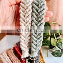Hot Sale Macrame Wristlet Keychain Purse Accessory Colors Handmade Woven Bag Charm Boho Rustic thumbnail-4