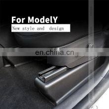 Car Accessories Interior Car Seat Rail Corner Protector For Tesla Model Y 2021 2022 Front Rear Seat Kick Protector Shell thumbnail-2