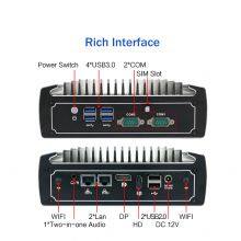 Partaker Fanless Mini Computer 10th Gen Intel Core i5 10210U 4k Mini PC 2 Lan RS232 Barebone PC With SIM Card Slot Windows 11 thumbnail-3