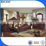 Top quality solid wood furniture wooden king size bed