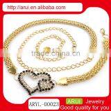 Fantasy Body Jewelry 2014 Double Heart Belly Waist Chain Piercing thumbnail-1