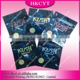 Hot sell bag!!Kush herbal incense shining packaging bags for2g3g4g5g10g11g