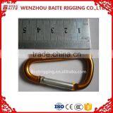 Color ALUMINUM CARBINER AND D TYPE SNAP HOOK WITH PIN 6MM ,8MM thumbnail-3