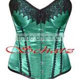 Women's Green Steel Boned Corset Sexy Corset