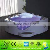 HS-B290A acrylic bubble tub/acrylic corner massage bathtub/2 person bath tub