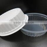 SGS Standard Wholesale PP 420ml White Disposable Plastic Food Tray
