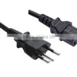 Brazil 3 pin plug to IEC320 C13 power cord with INMETRO approval