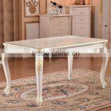 Luxury European Solid Wood Banquet Table Hotel Table and Chairs With Gold Painted thumbnail-1