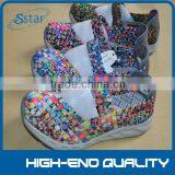 In the Spring of the New Hand Knitting Shoes Gilrs Wedges Casual Shoes Higher Single Shoes Sponge Cake thumbnail-6