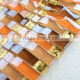 GT002 Red Glass Floor Rose Pattern Bamboo Mosaic thumbnail-2