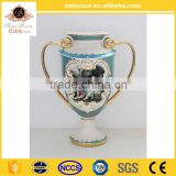Porcelain Royal two handled Vase design for Decorative