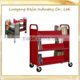 Metal Book Cart Modern School Library Furniture Two Tier Book Cart 3 Tiers Library Book Cart Used Library Cart Quality Choice thumbnail-1