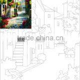 ROSA Talent Cotton Canvas Panel With Outline "The Landscape 1", 30x40cm thumbnail-1