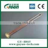Straight and long Electric heating tube 1 1/4'' brass flange with/without Mg anode hole (M5/M6/M8)