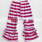 Bulk Wholesale Purple Stripe Polka baby legging tight girl baby clothing kids ruffle pants