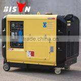 Bison China Zhejiang Air Cooled 100% Copper 5KVA Three Phase Honda Diesel Power Silent Generator 5 KW Quality Choice