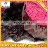 Personalized Hot Pink Minky With Brown Swirl Baby Blanket In Handmade thumbnail-1