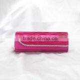 Ladies Simple Style Rhinestone Handbag Ruffled Party Satin Bag thumbnail-1