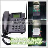 NEW Dual Sim Card GSM Wireless Desktop Telephone Table Phone With Sim Card With SMS Radio Battery Multi-language Quality Choice