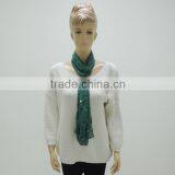 TYCAP111 2014 Fashion Women's Spring&fall Green Color Cotton Muffler With Green Sequin