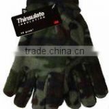 camouflage thinsulate lined polar fleece gloves