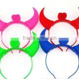 Hot Sale LED Hair Accessories Flash Ox Horn Hairpin Headband for Halloween Party Crazy Party thumbnail-6