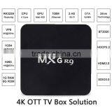 MXG R9 4K Android Kodi tv Box MXG R9 RK3229 Black Internet Set Top Box thumbnail-3