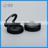 Cosmetics compact powder case with window