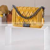 Top Quality Transparent Acrylic Bag Display Stool for Shopping Mail