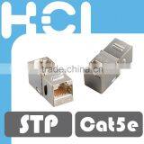 Cat6A 90 Degree Shielded STP Straight Keystone Coupler