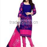 Blue Ladies Dress Material in Surat Wholesale Price thumbnail-1