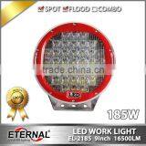 Round 9inch 185W LED Work Light Spot Lamp Offroad Jeep Truck 4WD Driving Lamp SUV UTE