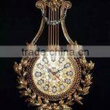 Excellent Silver Plated Copper Wall Clock, Decorative Wall Hanging Pendulum Clock thumbnail-3