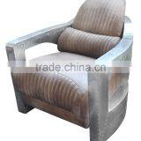High Quality Classic Genuine Leather Living Room Sofa With Stainless Steel Frame thumbnail-5