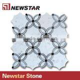 Newstar Hot Saling Italian White Carrrara Marble Flower Shape Mosaic thumbnail-3