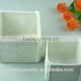 New Unique Design Hollowed Out White Ceramic Decorating Vase for Home thumbnail-3