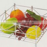 Modern Metal Chrome Fruit Basket Holder