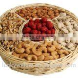 Woven Wicker Nut Baskets With Section thumbnail-2